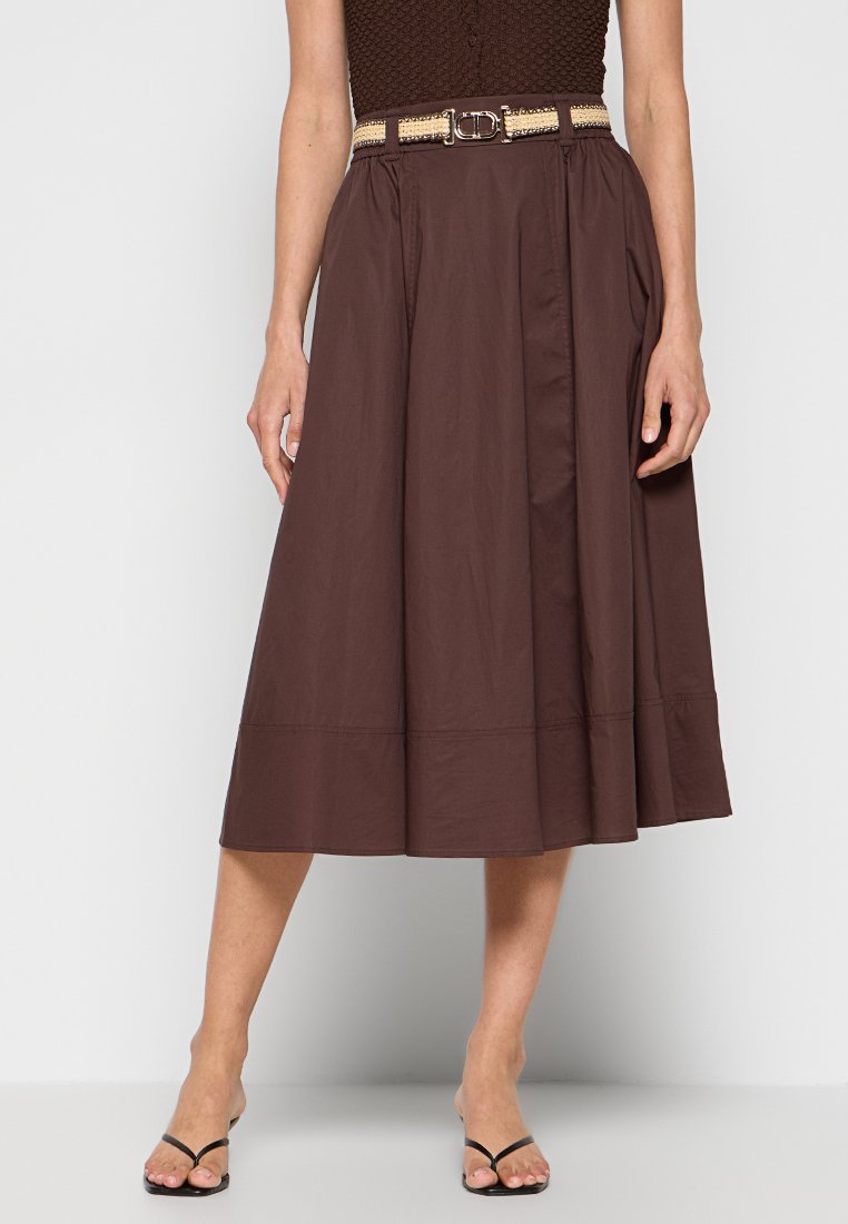 TWINSET A-lijn rok donkerbruin TWINSET A-lijn rok donkerbruin