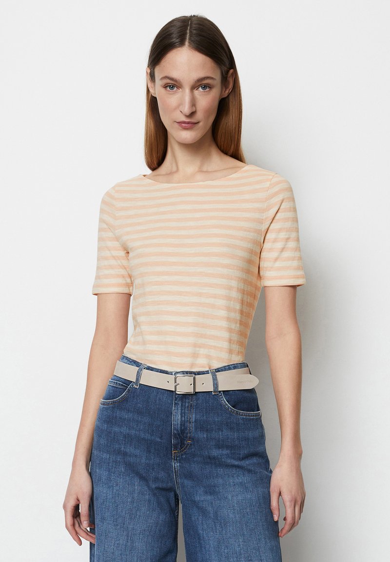 Marc O'Polo BOAT NECK STRIPED - T-Shirt print - multi dry rose