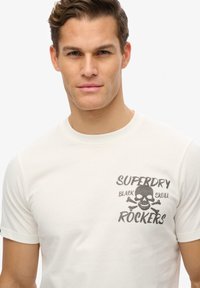 Superdry & Co SKULL - T-shirts print - cream