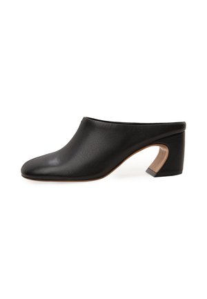 Cesare Gaspari, CESARE GASPARI MULES LEATHER MULES - Pantolette hoch - black