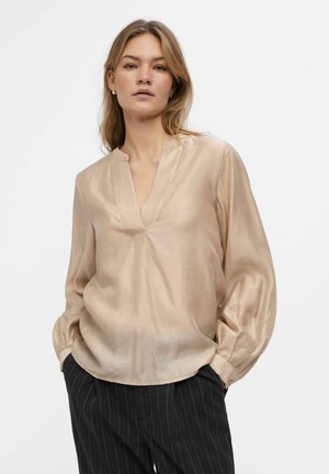 GLÄNZENDE - Blouse - humus