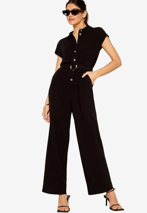 SHORT SLEEVE  THROUGH TAILORED REGULAR FIT - Combinaison - black