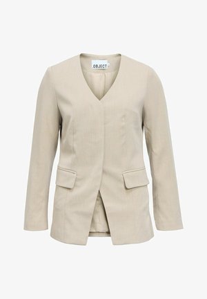 Object, BLAZER V-NECK - Blazer - silver gray