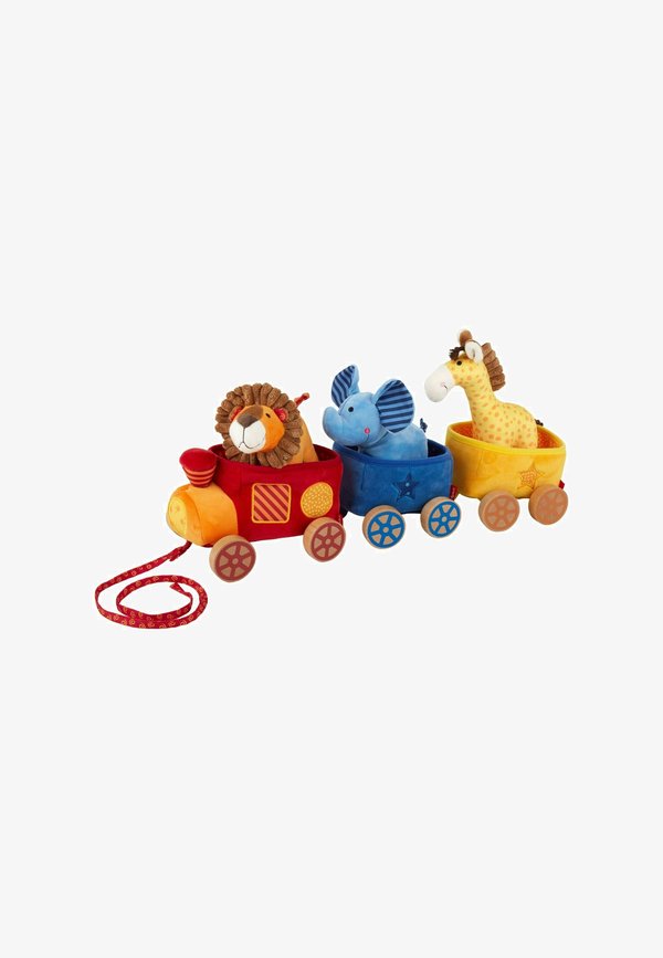 NACHZIEHSPIELZEUG SAFARI-ZUG PLAYQ – Spielzeugset Züge – mehrfarbig