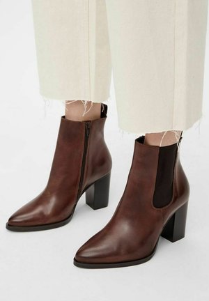 BIAGABRIELLA - Enkellaarsjes met hoge hak - dark brown