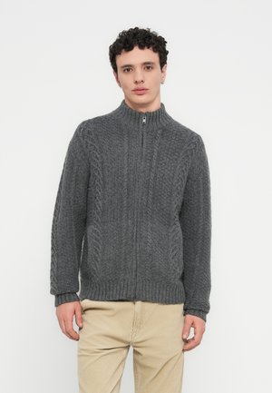 CABLE  - Chaqueta de punto - dark heather grey