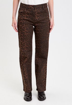 MIT TAILLE - Jeans Straight Leg - marron