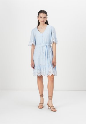 JDY JDYPETRA EMBROIDERY DRESS - Denné šaty - blue