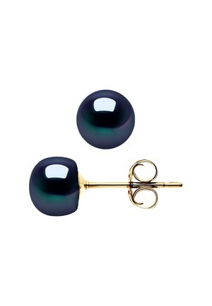 ELISABETH EARRINGS CULTURED PEARL 7-8 MM YELLOW GOLD 375/1000 AAA+ - Oorbellen - bleu nuit
