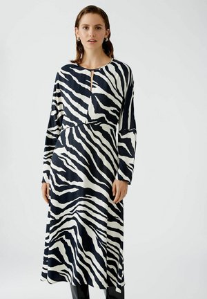 Oui ZEBRA - Day dress - black offwhite