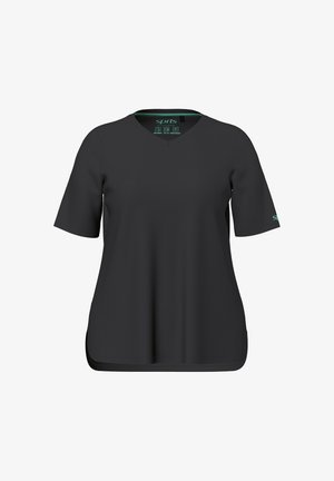 Ulla Popken, QUICK-DRYING SHORT SLEEVE PERFORMANCE TEE - Camiseta básica - black