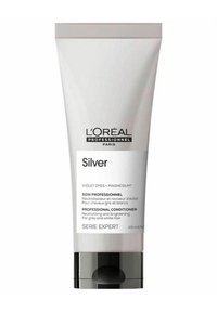 L'Oréal Professionnel Silver Conditioner Tube, gekennzeichnet für die Neutralisierung und Aufhellung von grauem und weißem Haar, 200 ml mit violetten Farbstoffen und Magnesium.