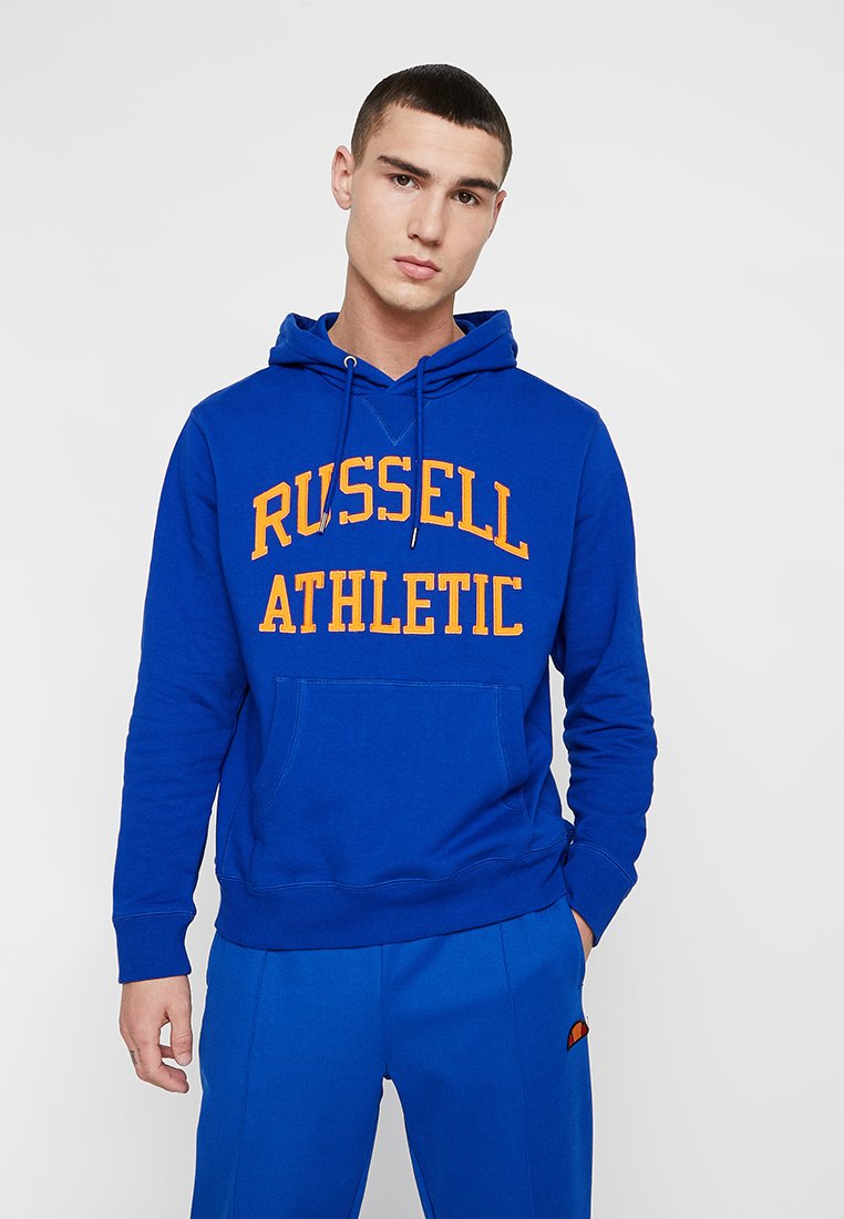 Russell Athletic Eagle R ICONIC TACKLE - Jersey con capucha - navy/orange
