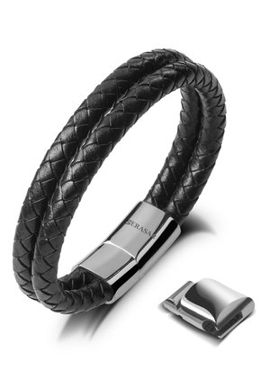 LEDER TWO STRIPES - Bracelet - silberfarben