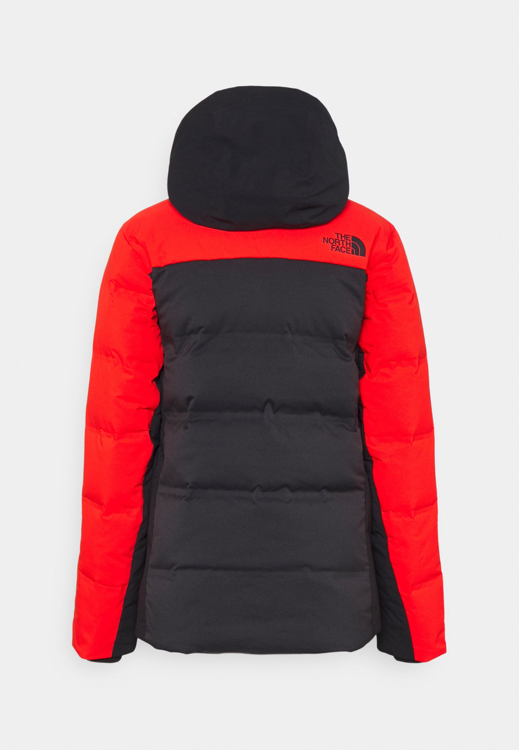 black jacket with red