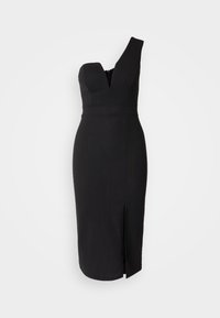 GIGI ONE SHOULDER MIDI DRESS - Juhlamekko - black