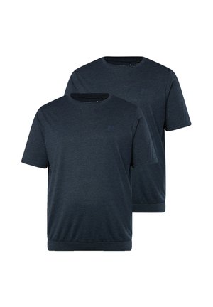 2ER PACK BAUCHFIT HALBARM - T-Shirt basic - navy blue
