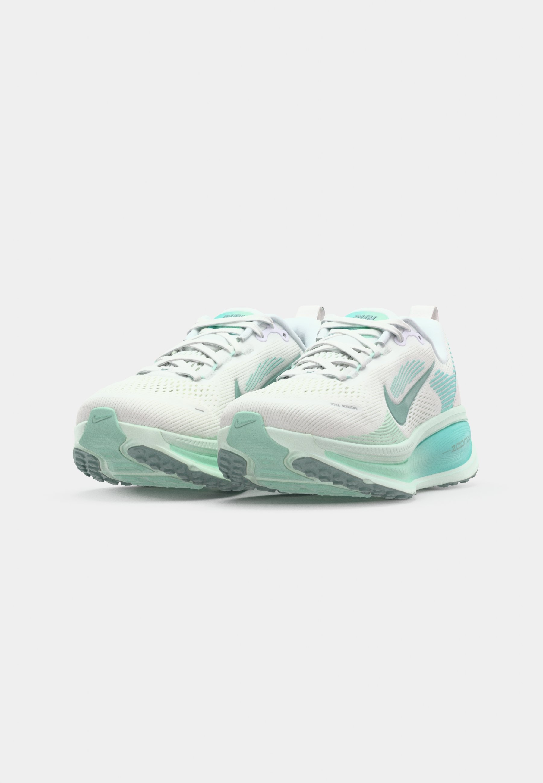 mint green and grey nike shoes