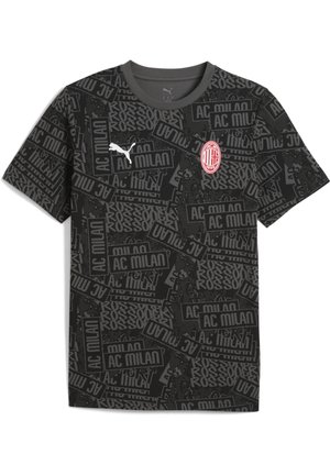 ACM FTBLCULTURE TEE AOP - Camiseta de fútbol - puma black-for all time red
