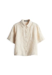 LOOSE FIT FLORAL DESIGN - Button-down blouse - natural glaze