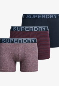 Superdry & Co 3ER PACK - LOGOBUND  - Calzoncillos - nvy port stripe gry mrl feeder