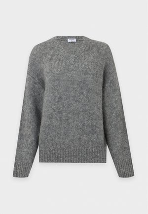 Filippa K, HAIRY V NECK - Пуловер - grey melange
