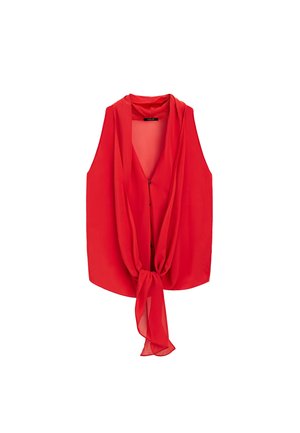 Massimo Dutti, 100% SILK SEMI-SHEER TOP - Hemdbluse - red