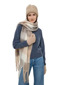 Terranova A QUADRI - Sciarpa - bianco lana