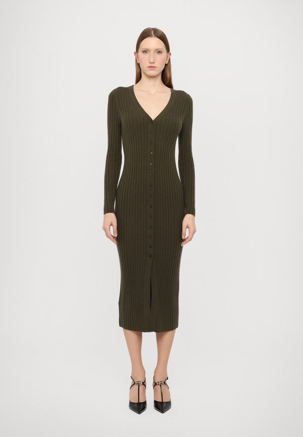 SHOKO - Strickkleid - dark olive