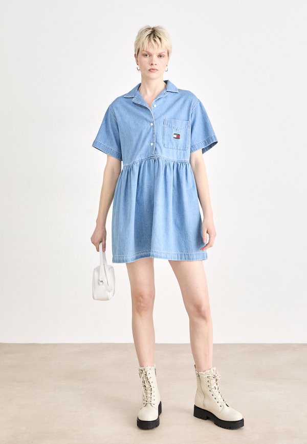 DRESS - Denim dress - denim light4
