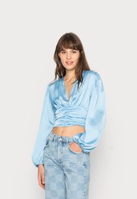 Gina Tricot VICTORIA BLOUSE - Camisola de manga comprida - blue bell