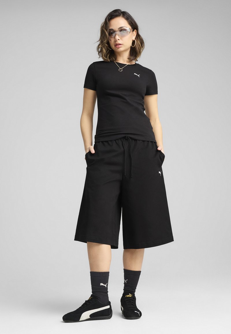 Puma ESSENTIALS SLIM - Jednoduché tričko - black