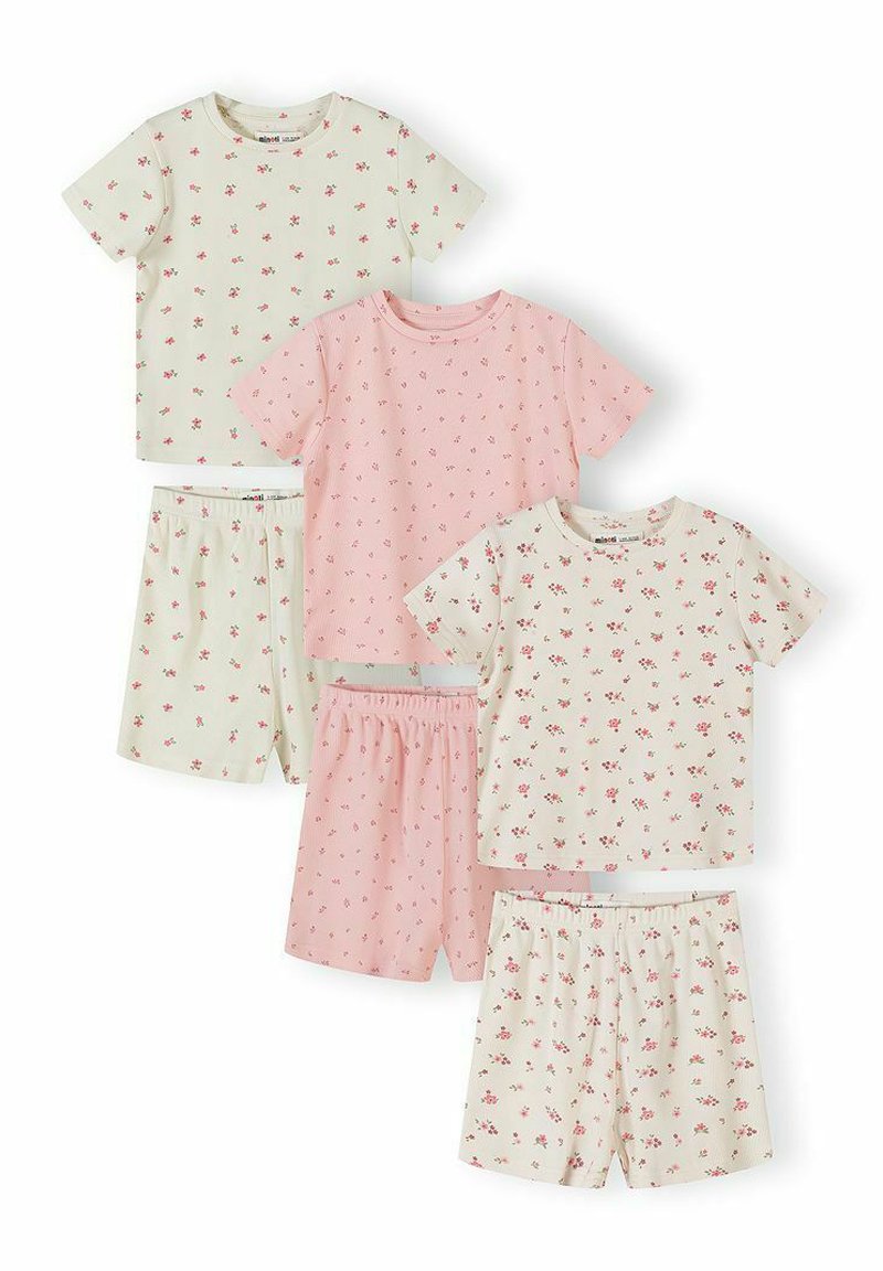MINOTI 3 PACK PRINTED SLEEPWEAR SHORT SETS - Pyjama - light pink cream ...