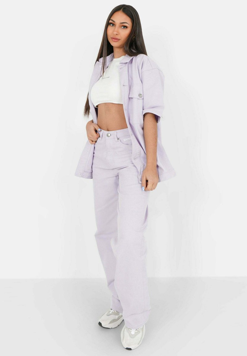 Sixth June Relaxed fit jeans paars