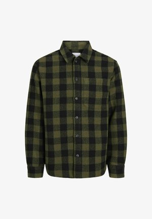 Roheline ja must ruuduline flanellpaita, pikad varrukad, nööpide kinnitamine, üks rinnatasku, pehme tekstuur.