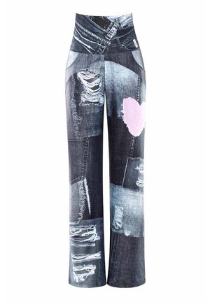 Jeans Straight Leg - patchwork grey