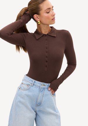 LOAVIES, ULTIMATE STATEMENT - Camiseta de manga larga - brown solid
