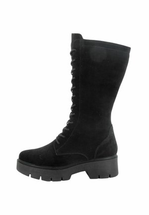 Stivali con plateau - black