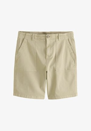 Next, REGULAR FIT - GARMENT DYED FATIGUE JORT SHORTS . - Šortky - stone