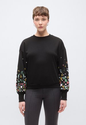 ONLBROOKE O NECK - Sweatshirt - black
