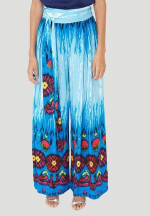 FLUIDO ESTAMPADO - Pantalones - azul