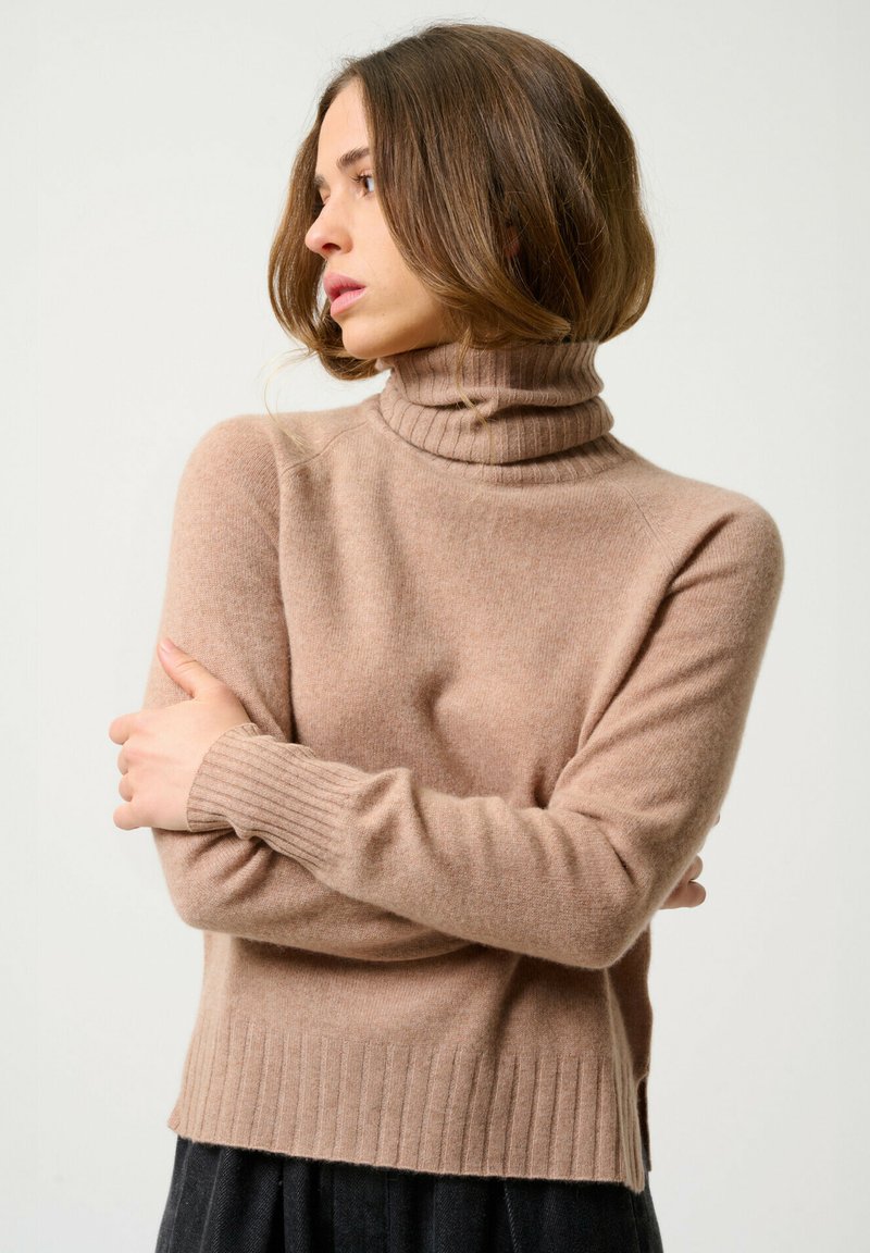 Authentic Cashmere COL ROULÉ - Maglione - mottled camel