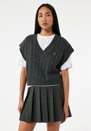 Stickad tröja - anthracite