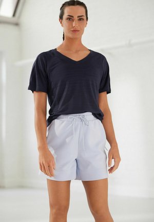 SHORT SLEEVE V-NECK - Tricou basic - navy