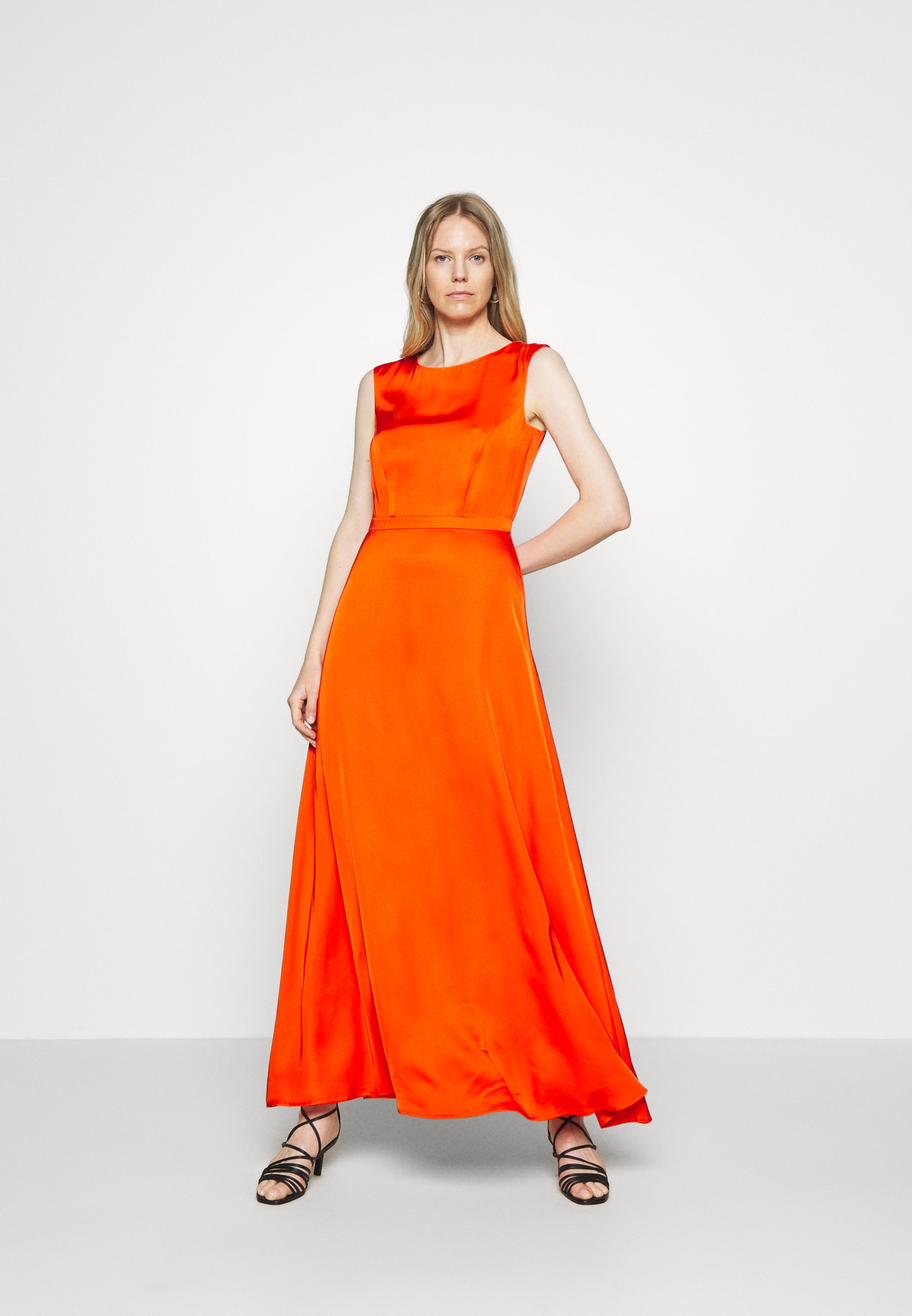 robe orange longue