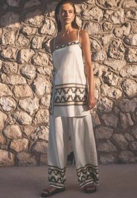 Next WIDE LEG - Pantaloni - black white