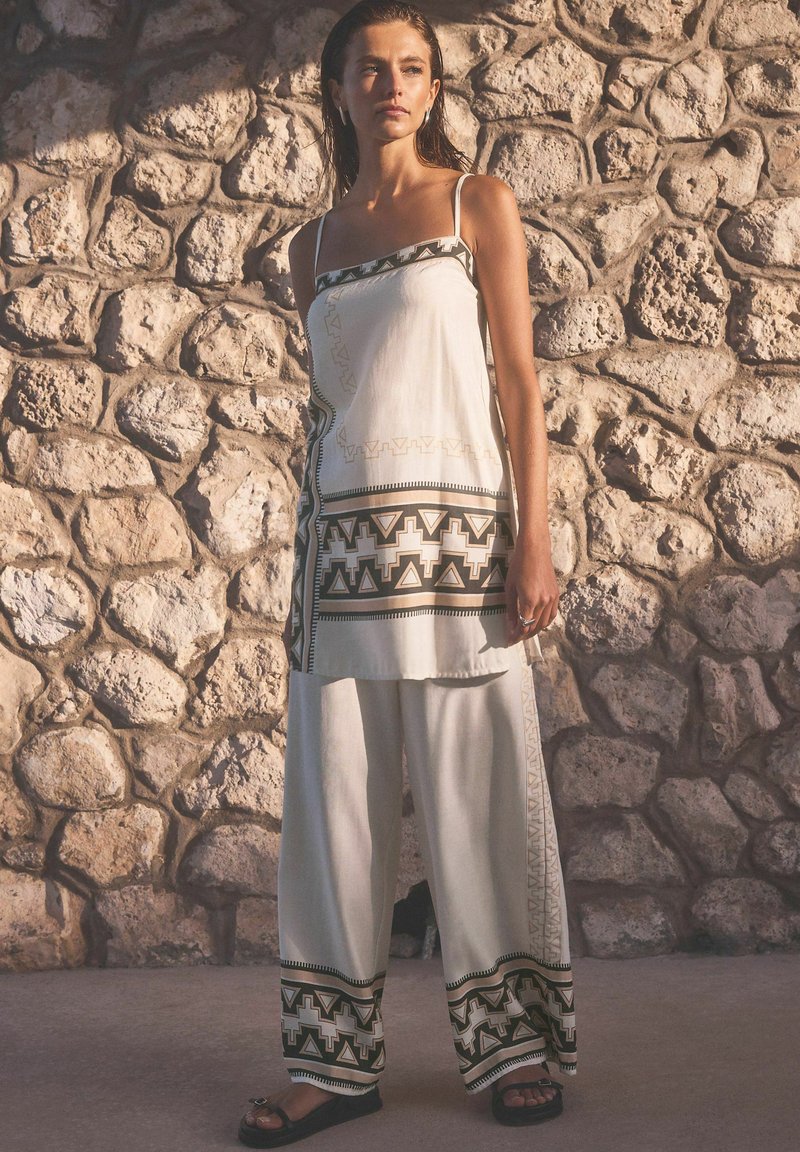 Next WIDE LEG - Nadrágok - black white