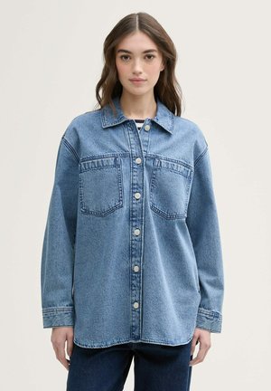 Short coat - used mid stone blue denim