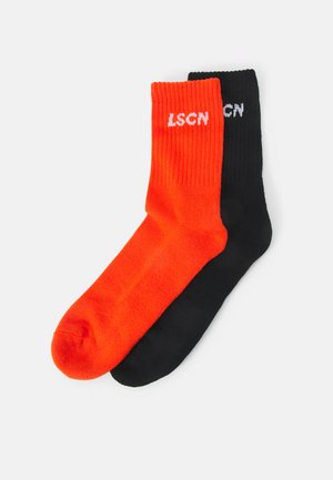 LASCANA 2PACK - Socken - black/orange
