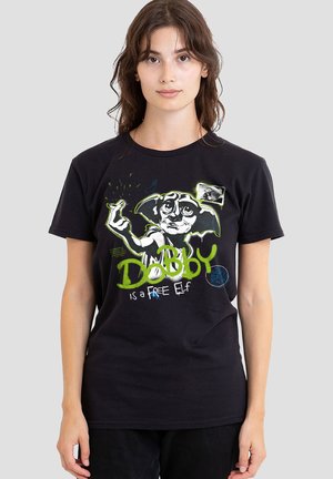 Harry Potter, HARRY POTTER DOBBY IS A FREE ELF - Print T-shirt - black